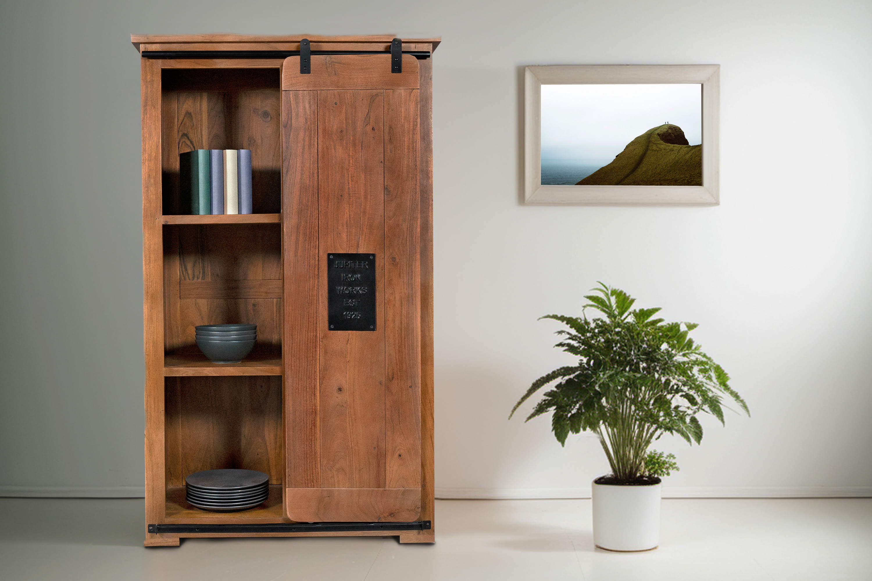 Highboard_Schiebetuer_4Schubfaecher_90x150x45_01